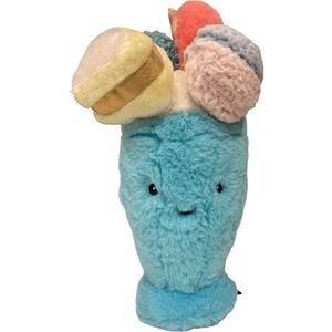 Plush Ice Cream Tasties Sweet Friends Milkshake F.A.O Schwarz Blue Face Stuffed